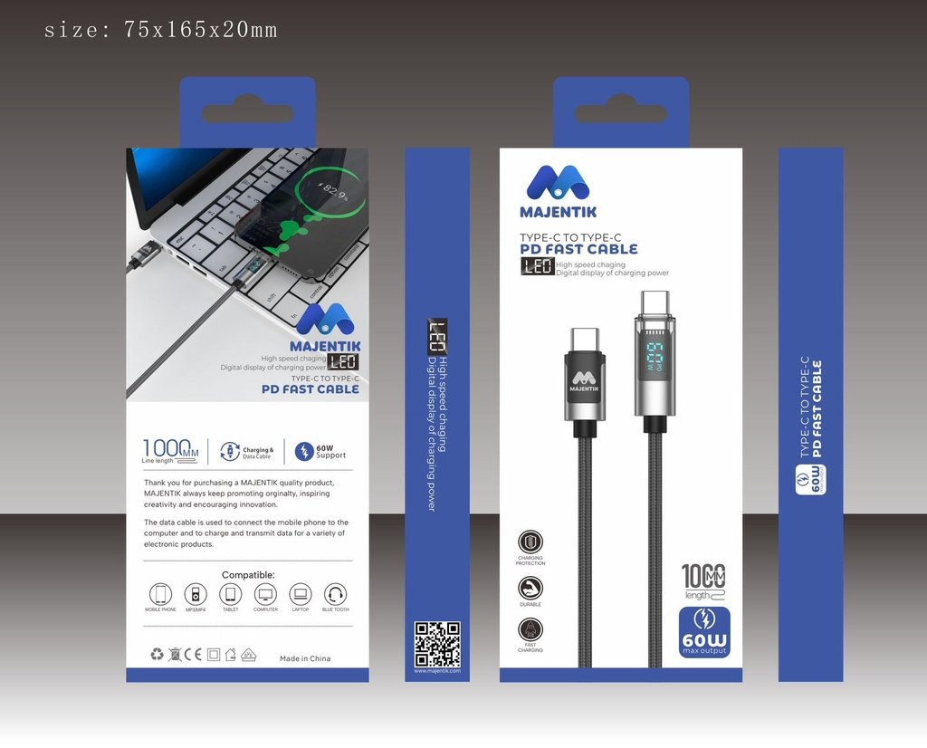 Cable CL-002 Led Type-C To Type-C