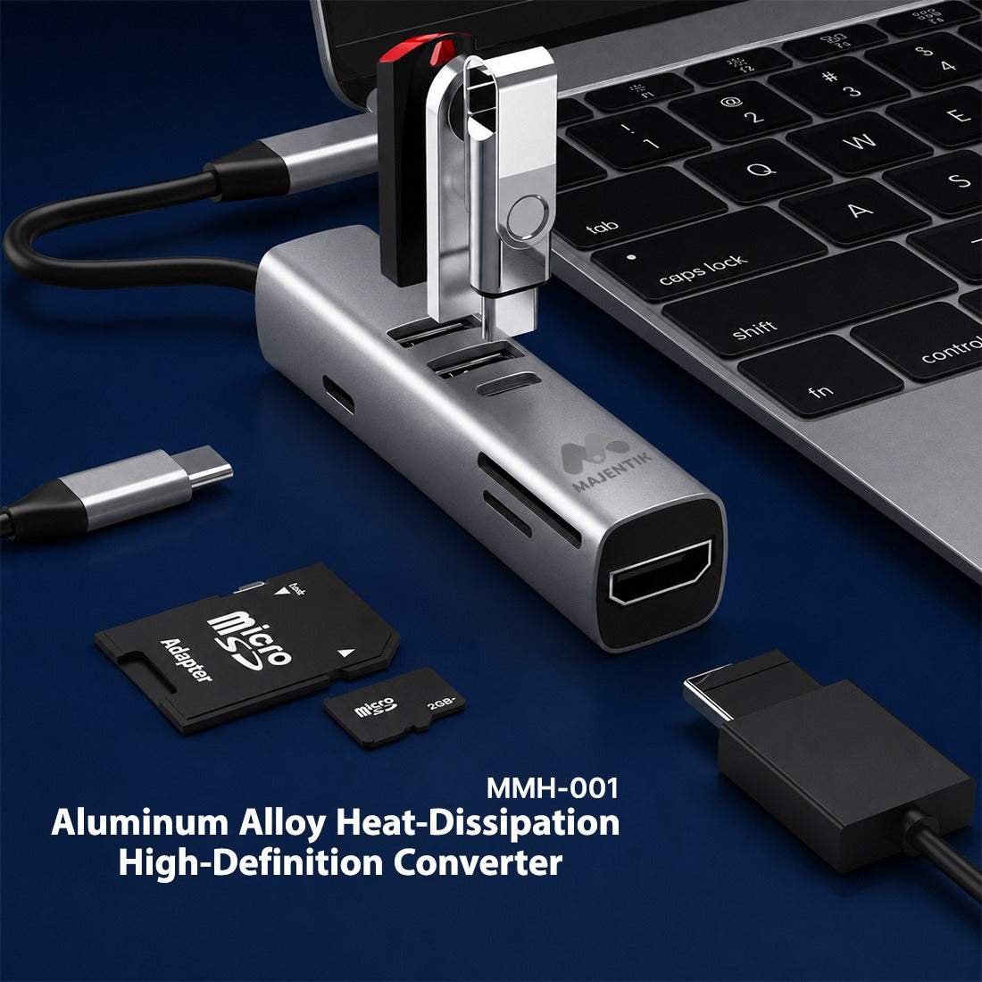 USB HUB MAJENTIK MMH-001