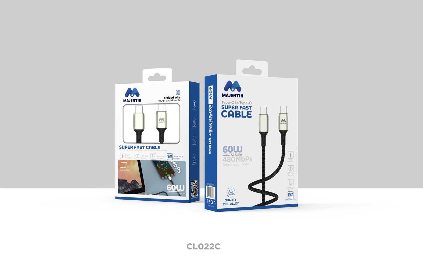 T.C to T.C CL022 Cable CL-022 Type-C To Type-C - Image 1